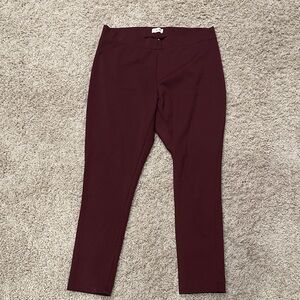 Womens Maroon Leggings